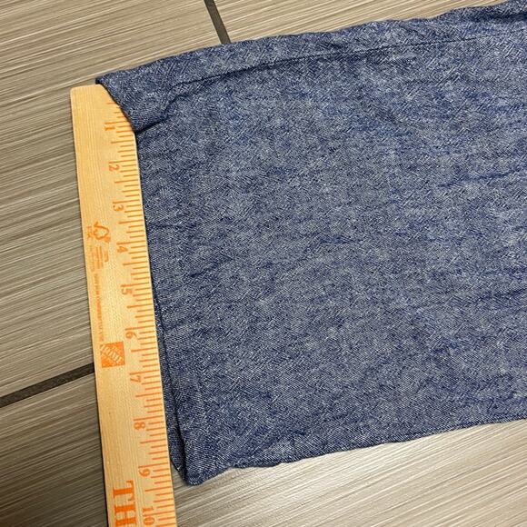 coastal nautical Linen drawstring breathable relaxed Old Navy pullon pants large - Picture 4 of 12